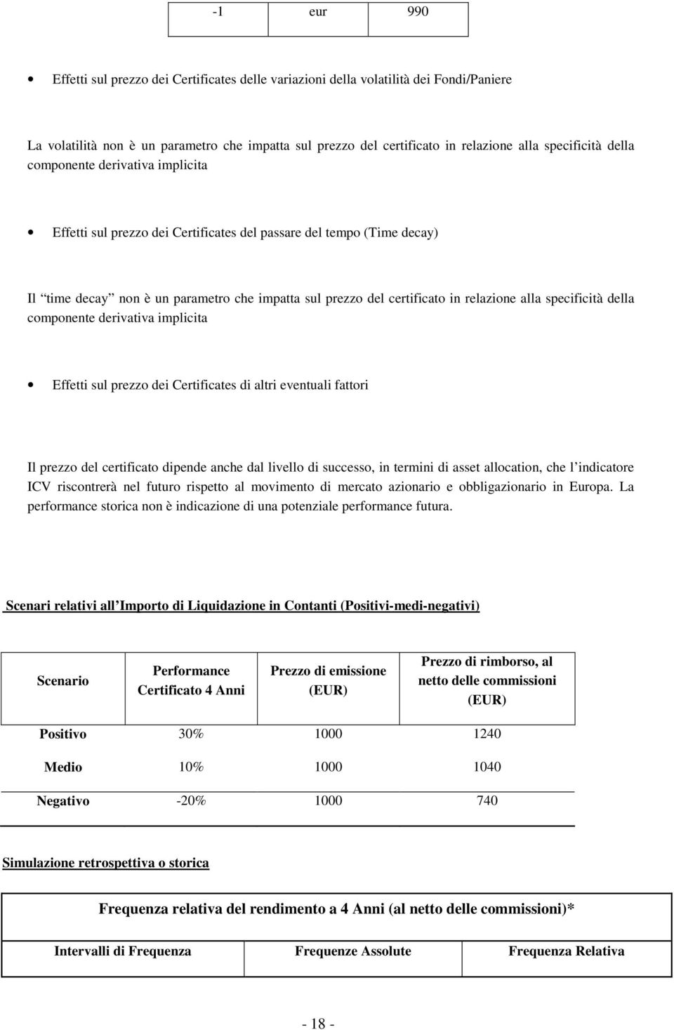 della cmpnente derivativa implicita Effetti sul prezz dei Certificates di altri eventuali fattri Il prezz del certificat dipende anche dal livell di success, in termini di asset allcatin, che l