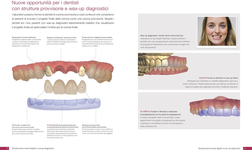 Stupite i dentisti ed i loro pazienti con wax-up diagnostici estremamente realistici che visualizzano il progetto finale ed assicuratevi l'ordine per la corona finale.