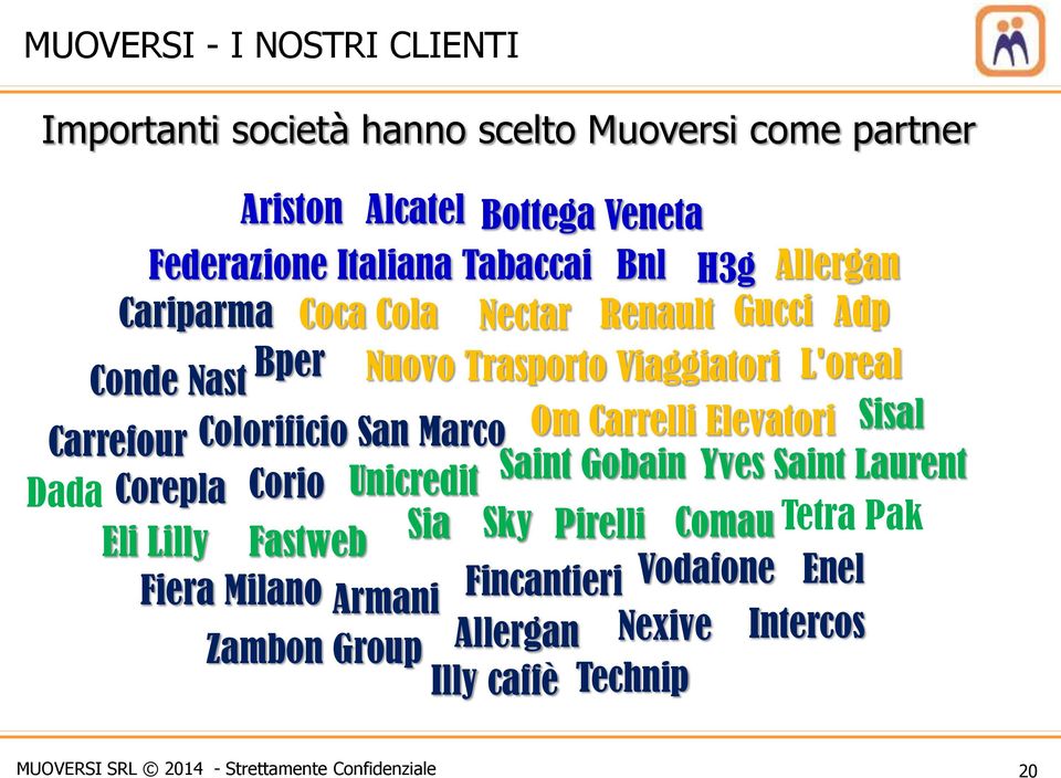 Colorificio San Marco Om Carrelli Elevatori Sisal Corepla Corio Unicredit Saint Gobain Yves Saint Laurent Dada Eli Lilly Fastweb Sia