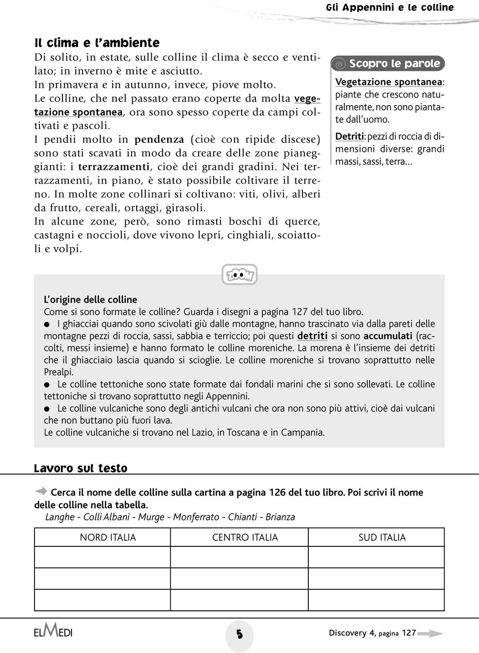 I pendii molto in pendenza (cioè con ripide discese) sono stati scavati in modo da creare delle zone pianeggianti: i terrazzamenti, cioè dei grandi gradini.