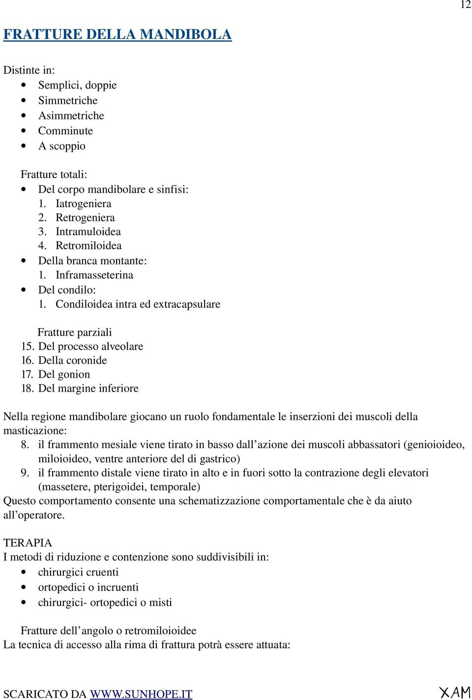 Del gonion 18. Del margine inferiore Nella regione mandibolare giocano un ruolo fondamentale le inserzioni dei muscoli della masticazione: 8.