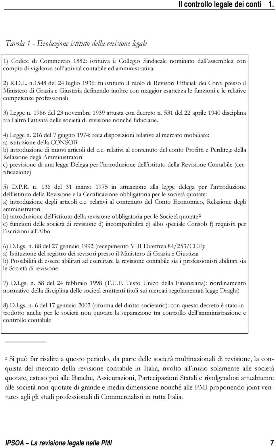 amministrativa. 2) R.D.L. n.