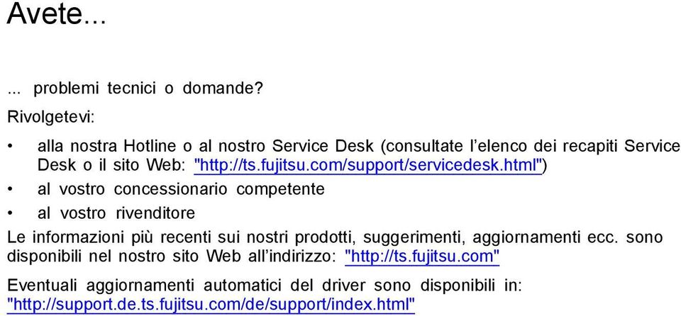 fujitsu.com/support/servicedesk.