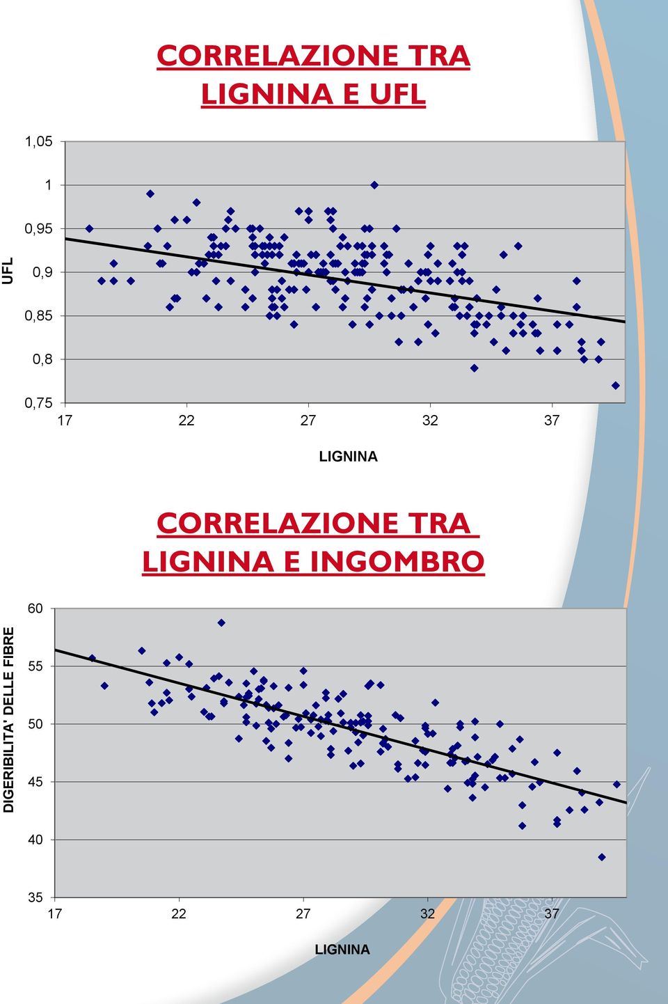 CORRELAZIONE TRA LIGNINA E INGOMBRO