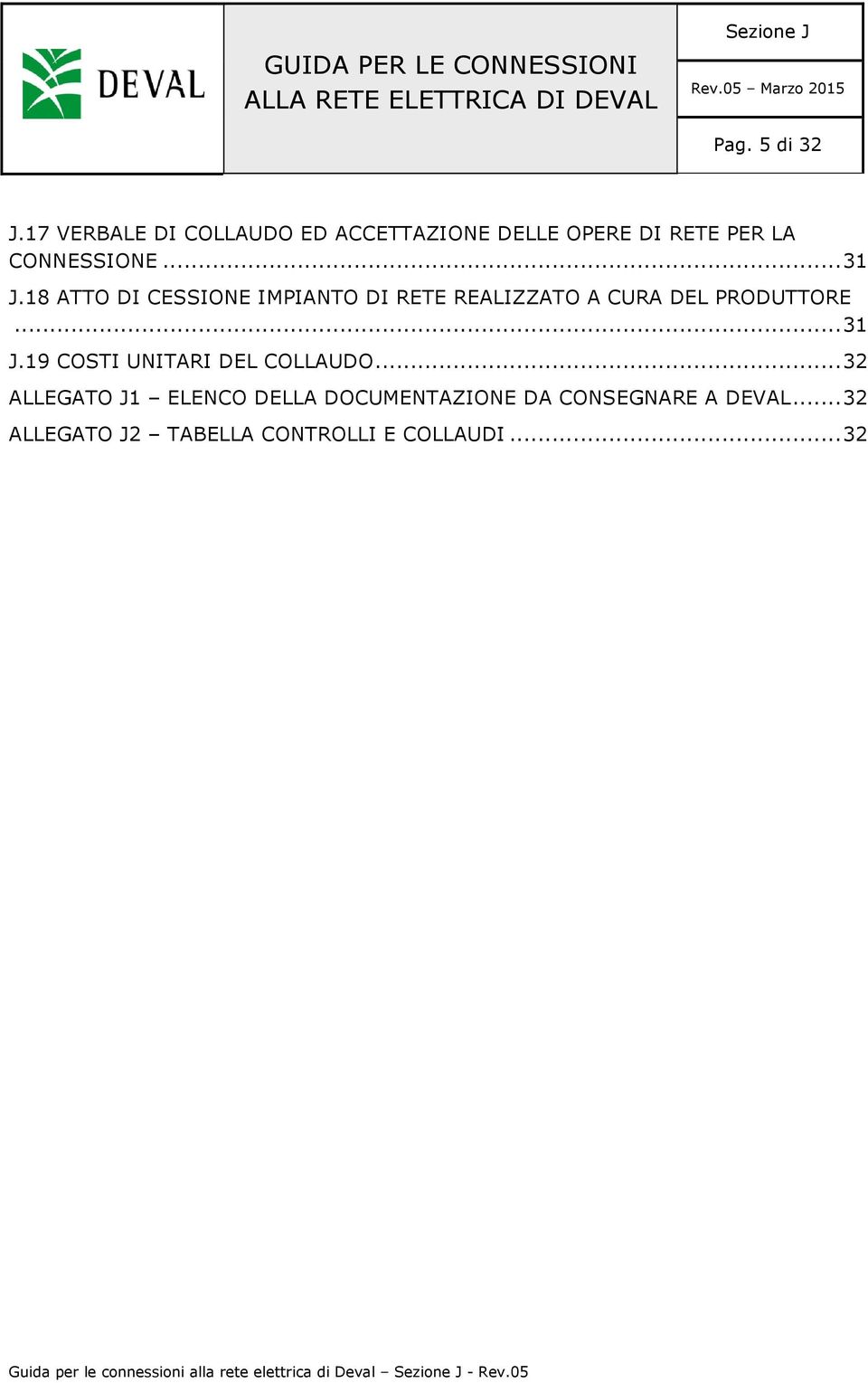 .. 31 J.18 ATTO DI CESSIONE IMPIANTO DI RETE REALIZZATO A CURA DEL PRODUTTORE.