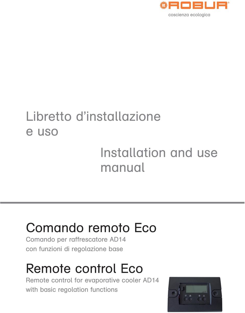 funzioni di regolazione base Remote control Eco Remote