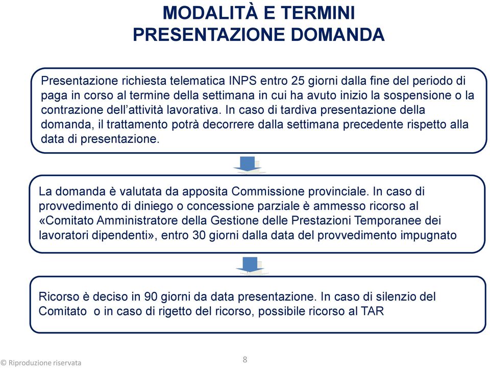 La domanda è valutata da apposita Commissione provinciale.