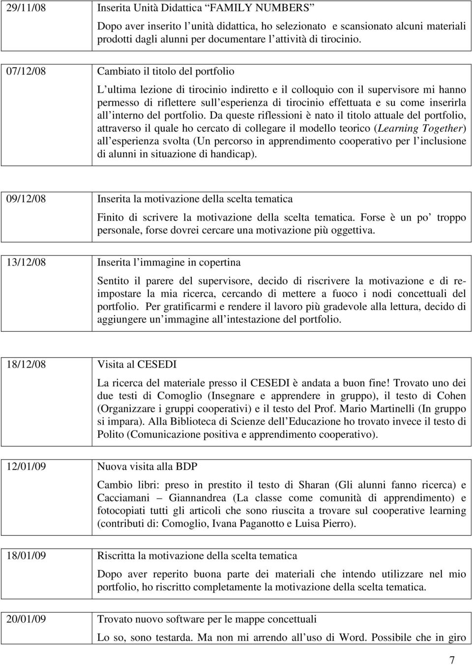 inserirla all interno del portfolio.