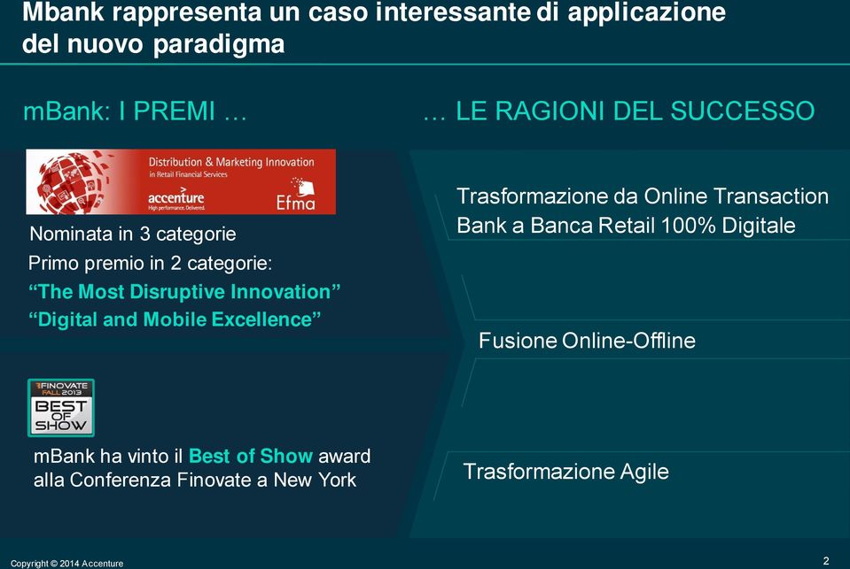 Mobile Excellence Trasformazione da Online Transaction Bank a Banca Retail 100% Digitale Fusione