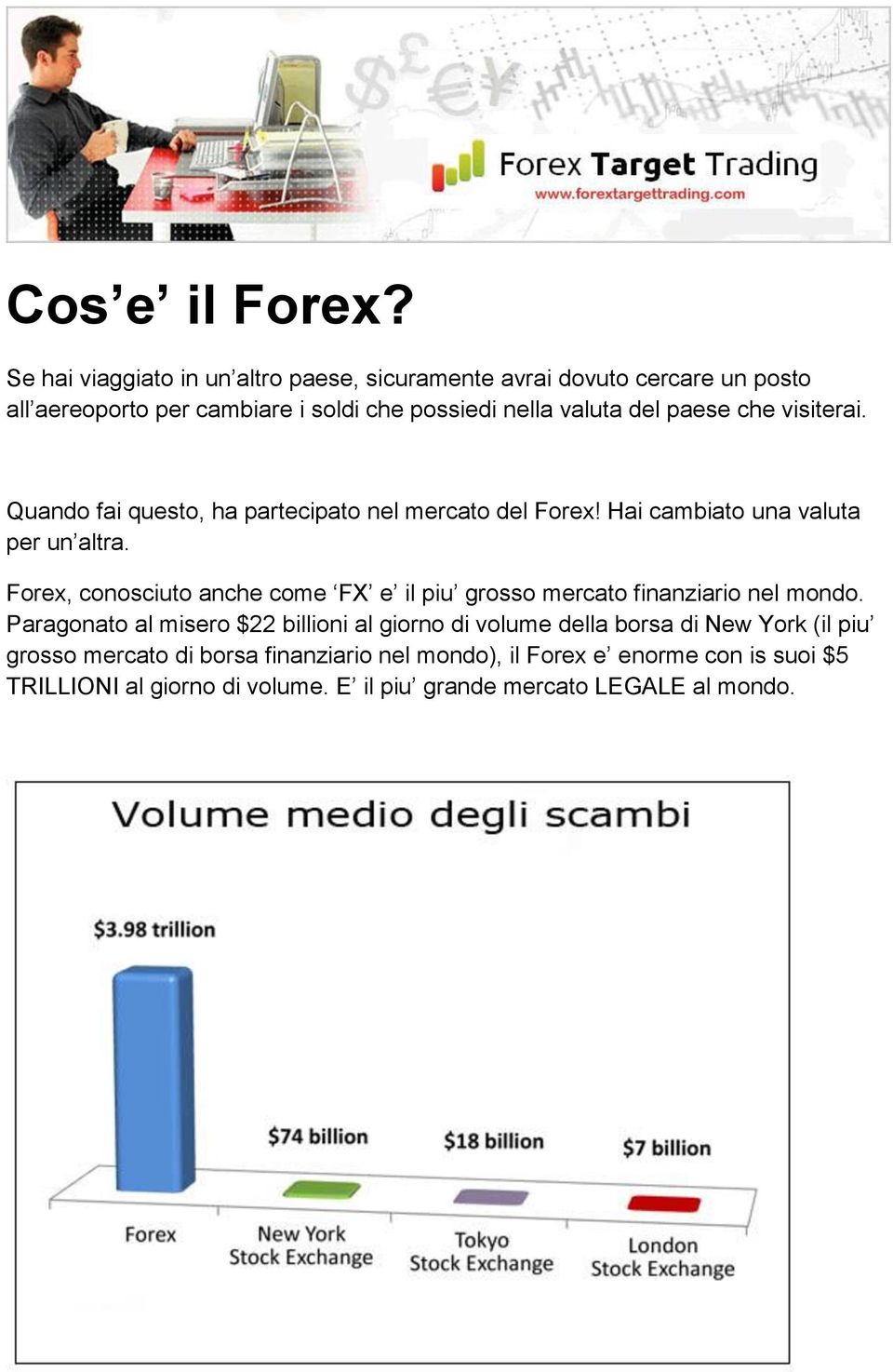 paese che visiterai. Quando fai questo, ha partecipato nel mercato del Forex! Hai cambiato una valuta per un altra.