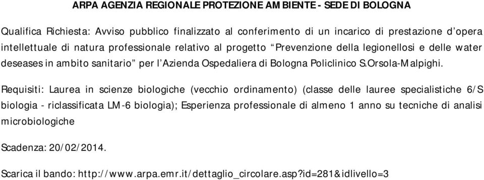 Policlinico S.Orsola-Malpighi.