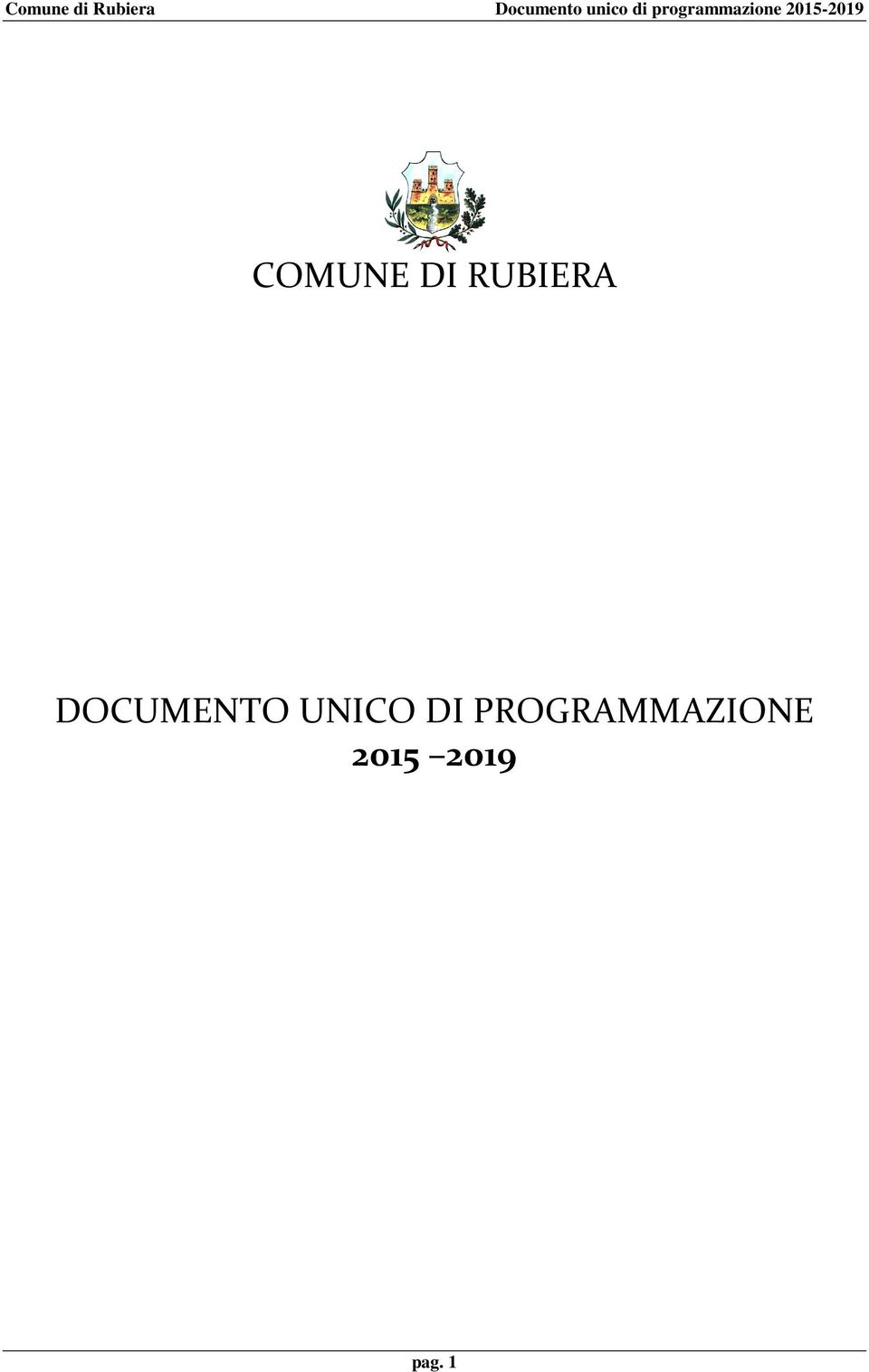 2015-2019 COMUNE DI RUBIERA