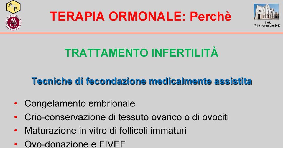 embrionale Crio-conservazione di tessuto ovarico o di