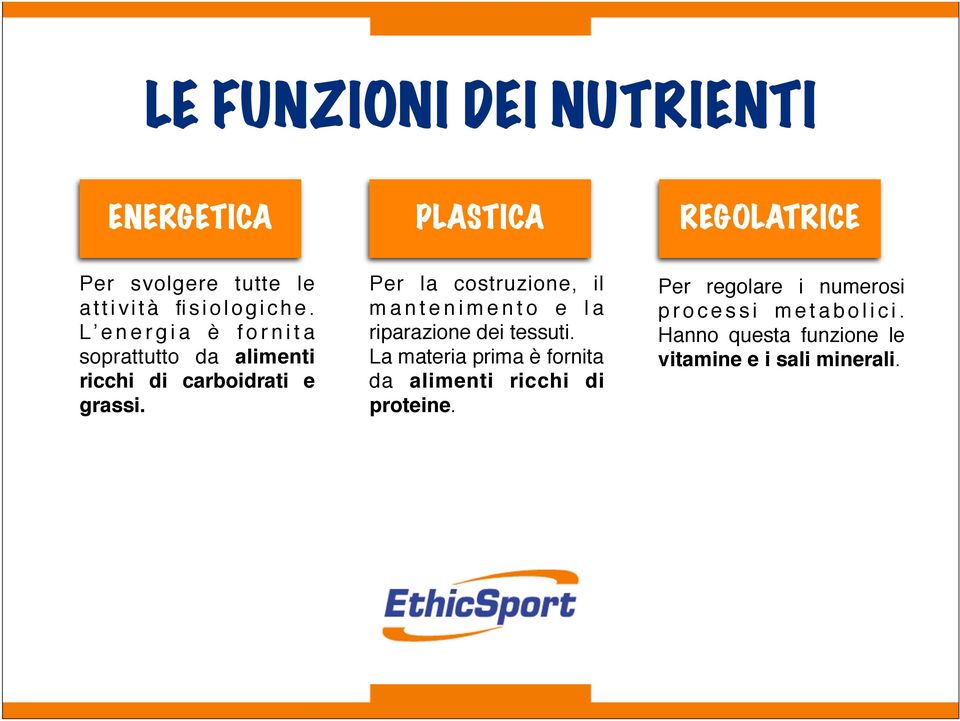 Per la costruzione, il mantenimento e la riparazione dei tessuti.