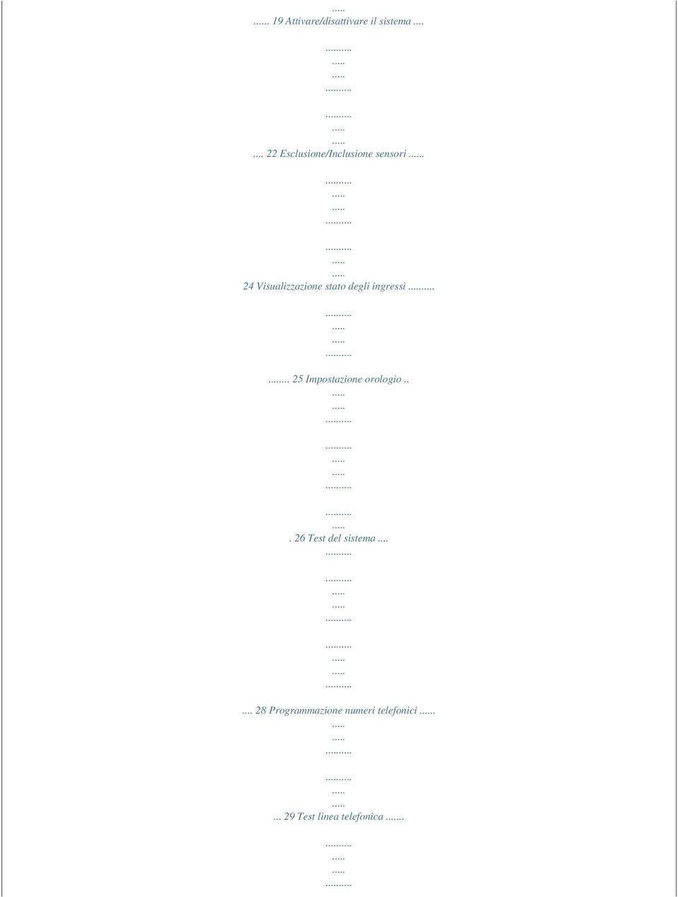 24 Visualizzazione stato degli ingressi.