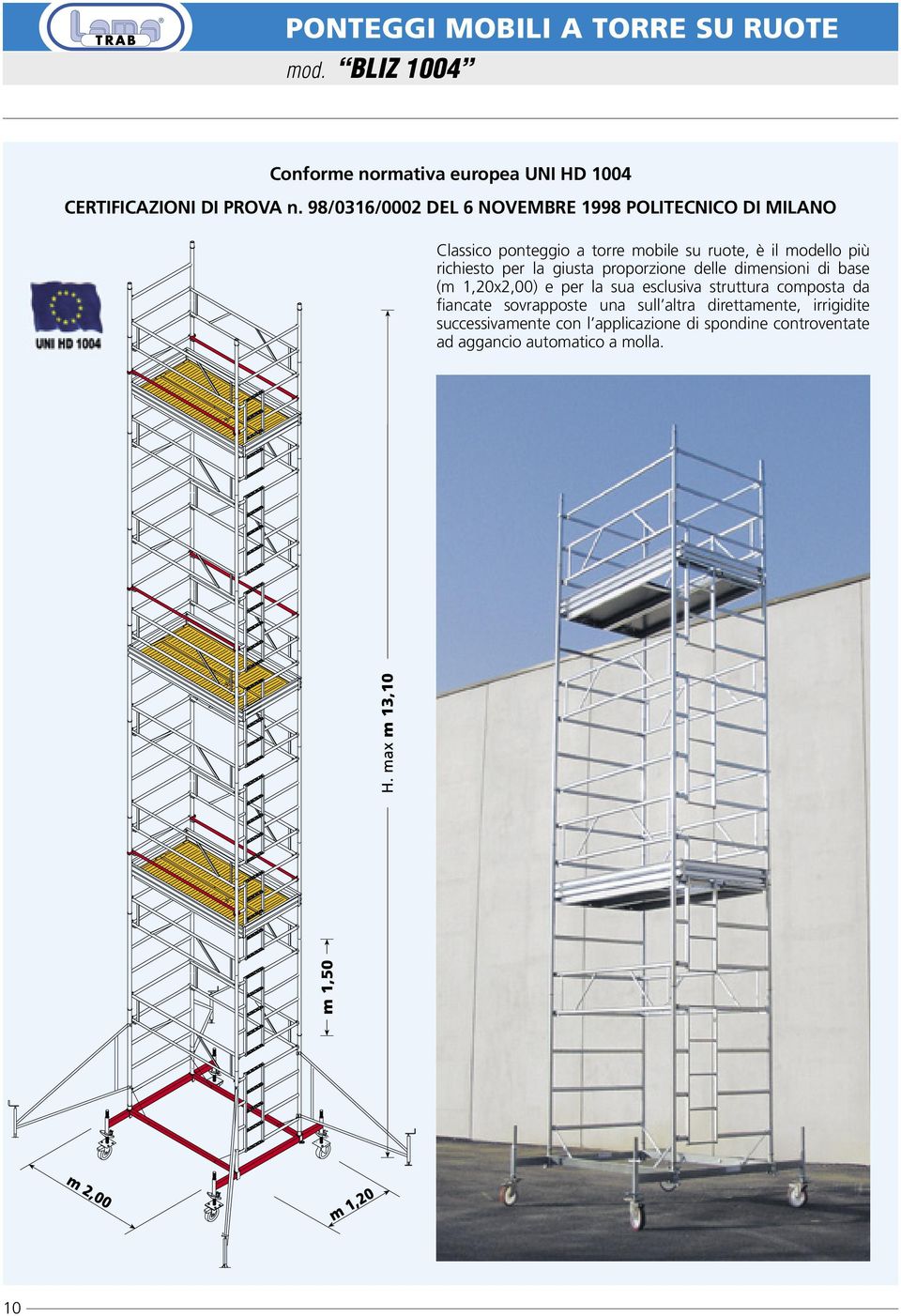 richiesto per la giusta proporzione delle dimensioni di base (m 1,20x2,00) e per la sua esclusiva struttura composta