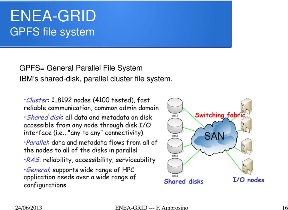 shared-disk, parallel cluster file