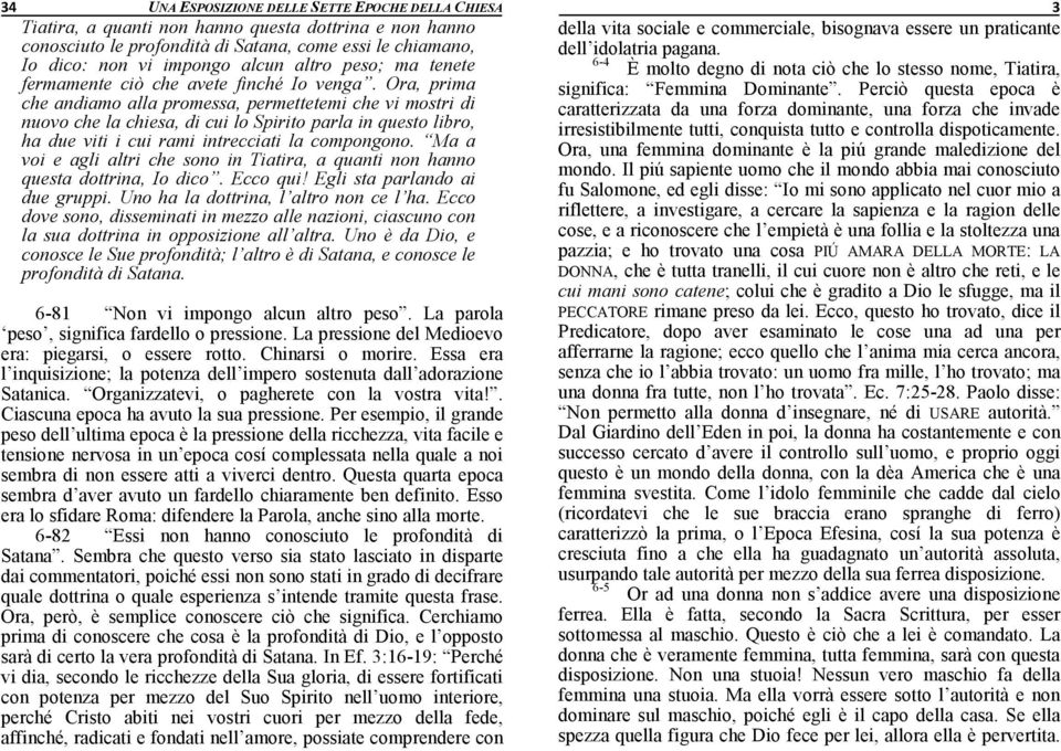 Ora, prima che andiamo alla promessa, permettetemi che vi mostri di nuovo che la chiesa, di cui lo Spirito parla in questo libro, ha due viti i cui rami intrecciati la compongono.