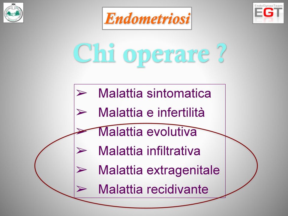 infertilità Malattia evolutiva