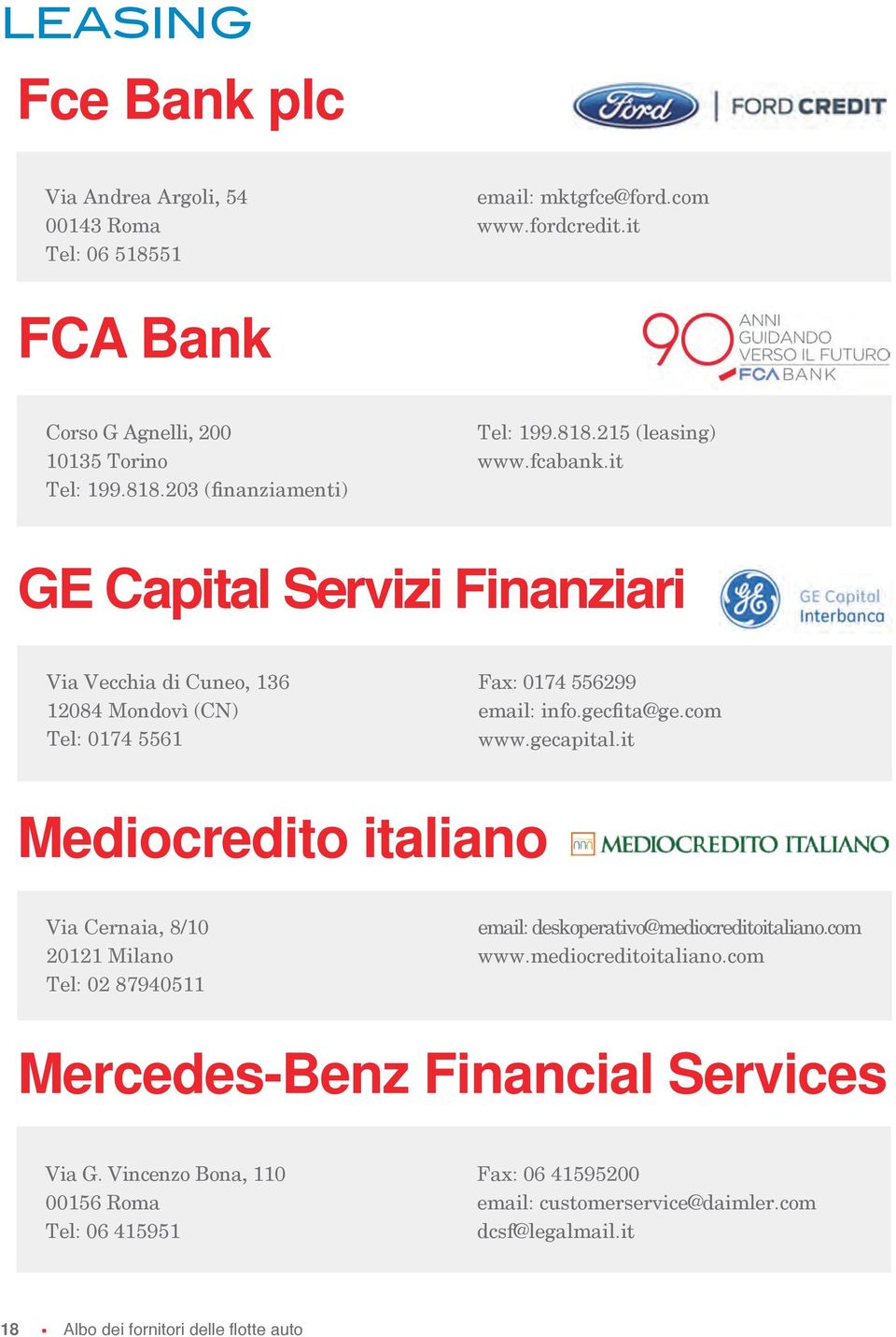 it GE Capital Servizi Finanziari Via Vecchia di Cuneo, 136 12084 Mondovì (CN) Tel: 0174 5561 Fax: 0174 556299 email: info.gecfita@ge.com www.gecapital.