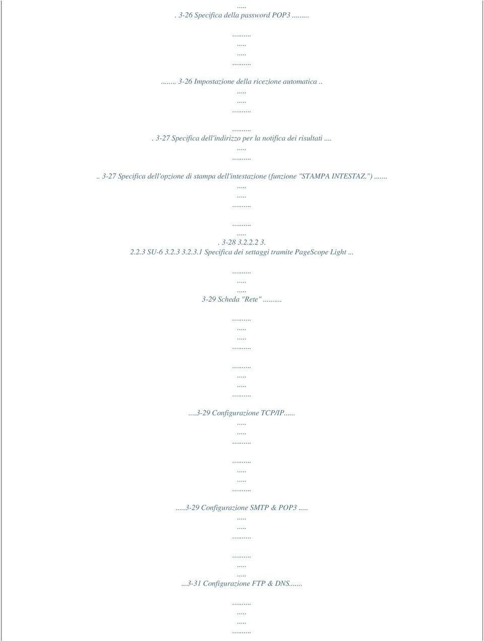 .... 3-27 Specifica dell'opzione di stampa dell'intestazione (funzione "STAMPA INTESTAZ.")... 3-28 3.2.2.2 3. 2.