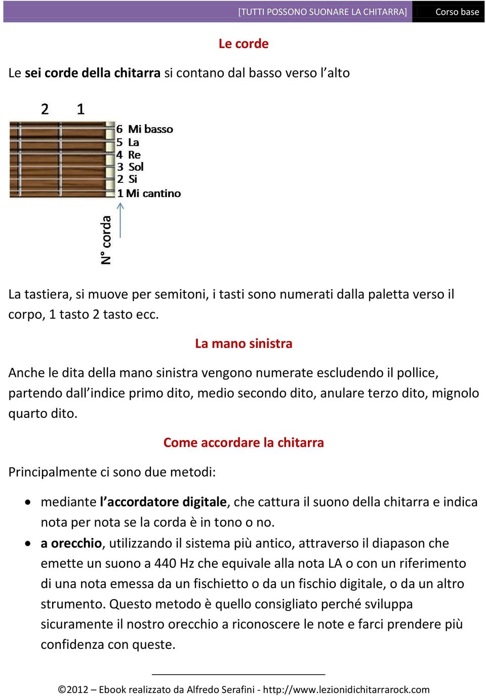 Principalmente ci sono due metodi: Come accordare la chitarra mediante l accordatore digitale, che cattura il suono della chitarra e indica nota per nota se la corda è in tono o no.