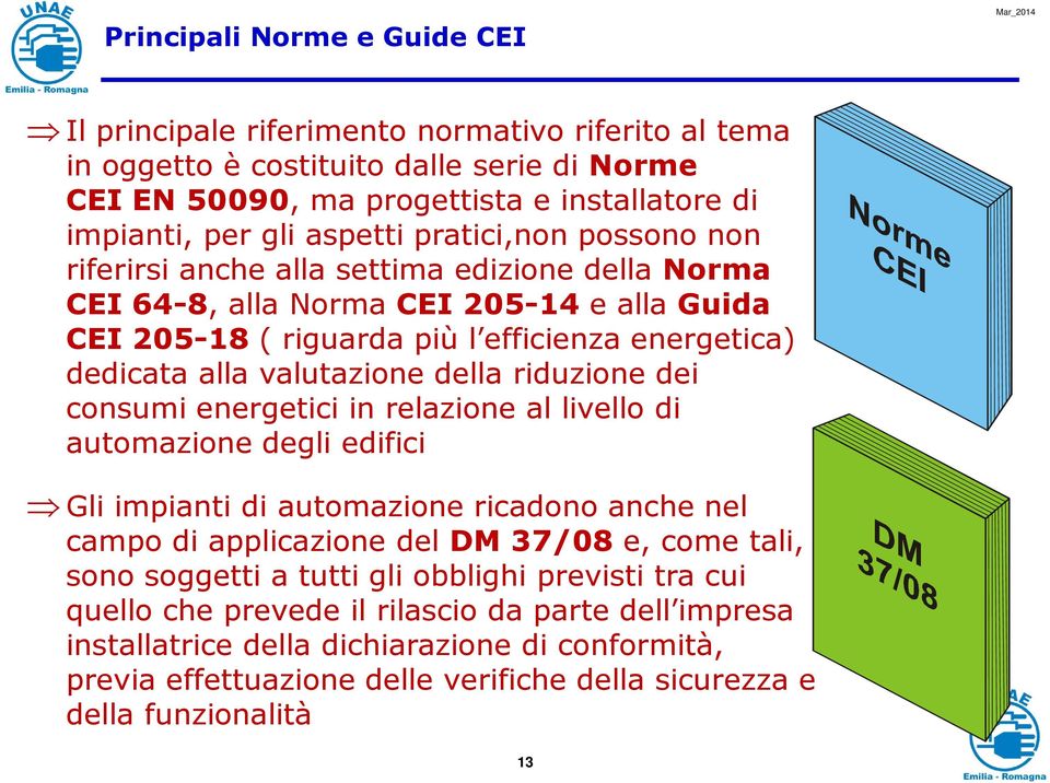 della riduzione dei consumi energetici in relazione al livello di automazione degli edifici Gli impianti di automazione ricadono anche nel campo di applicazione del DM 37/08 e, come tali, sono