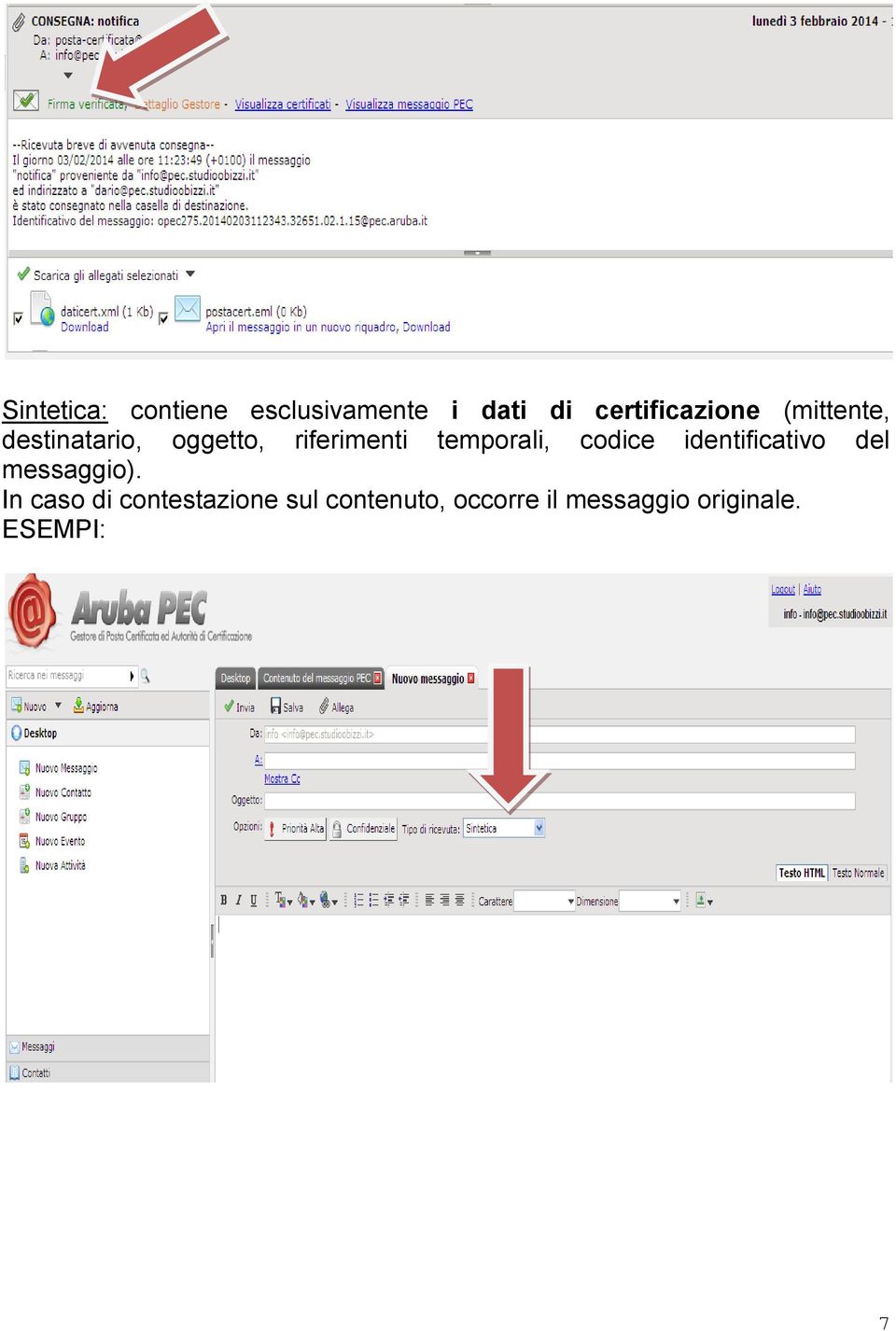 riferimenti temporali, codice identificativo del