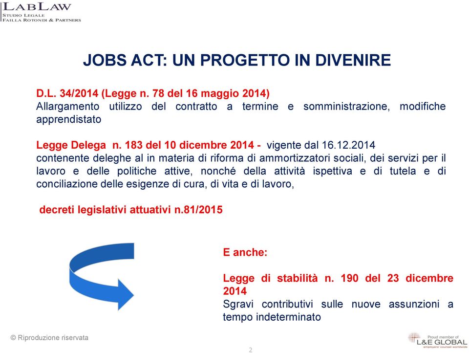 183 del 10 dicembre 2014 - vigente dal 16.12.