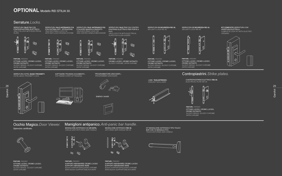 SERRATURA YALE F18 CON CONTRO- PIASTRINO ELETTRICO PER PORTE A FILO. YALE LOCK F18 WITH ELECTRICAL PLATE FOR FLUSH DOORS. SERRATURA DI SICUREZZA REI 30. SECURITY LOCK REI 30.