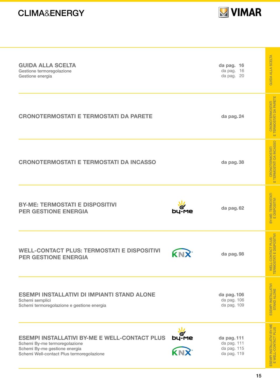 62 BY-ME: TERMOSTATI E DISPOSITIVI WELL-CONTACT PLUS: TERMOSTATI E DISPOSITIVI PER GESTIONE ENERGIA da pag.