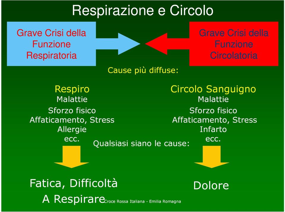 Malattie Sforzo fisico Sforzo fisico Affaticamento, Stress Affaticamento, Stress