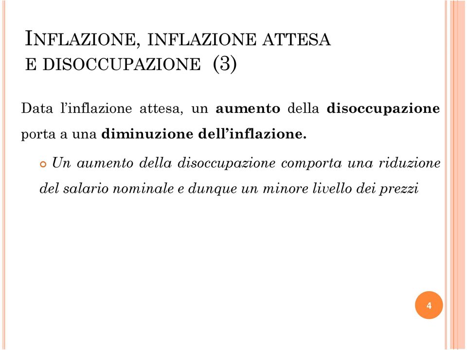 diminuzione dell inflazione.