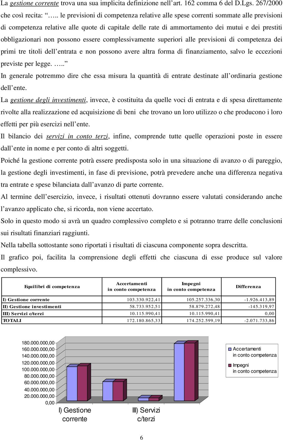 possono essere complessivamente superiori alle previsioni di competenza dei primi tre titoli dell entrata e non possono avere altra forma di finanziamento, salvo le eccezioni previste per legge.