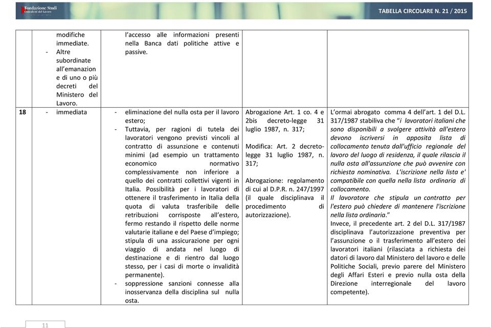 un trattamento economico normativo complessivamente non inferiore a quello dei contratti collettivi vigenti in Italia.