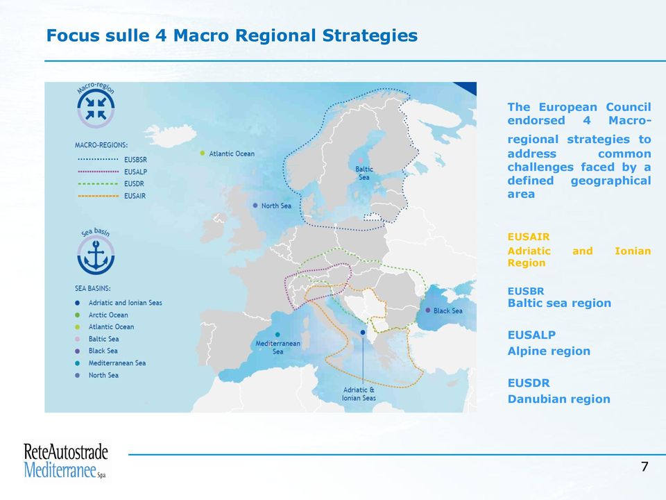 faced by a defined geographical area EUSAIR Adriatic and Ionian