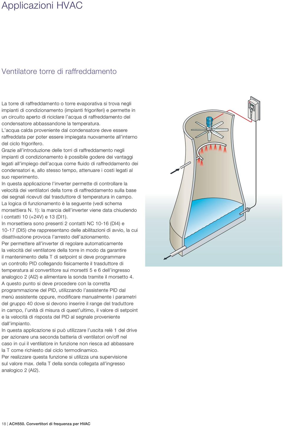 L acqua calda proveniente dal condensatore deve essere raffreddata per poter essere impiegata nuovamente all interno del ciclo frigorifero.