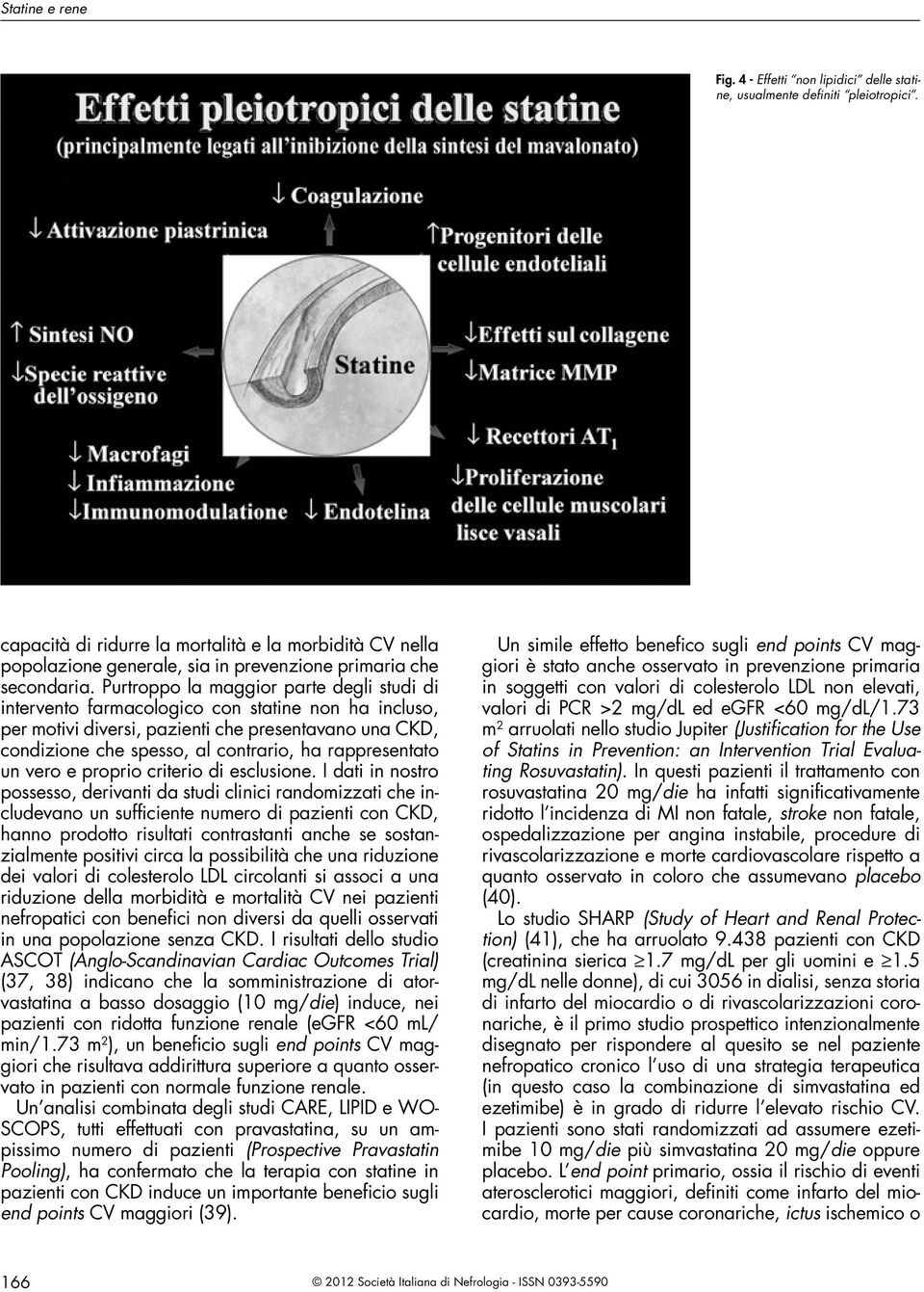 Purtroppo la maggior parte degli studi di intervento farmacologico con statine non ha incluso, per motivi diversi, pazienti che presentavano una CKD, condizione che spesso, al contrario, ha