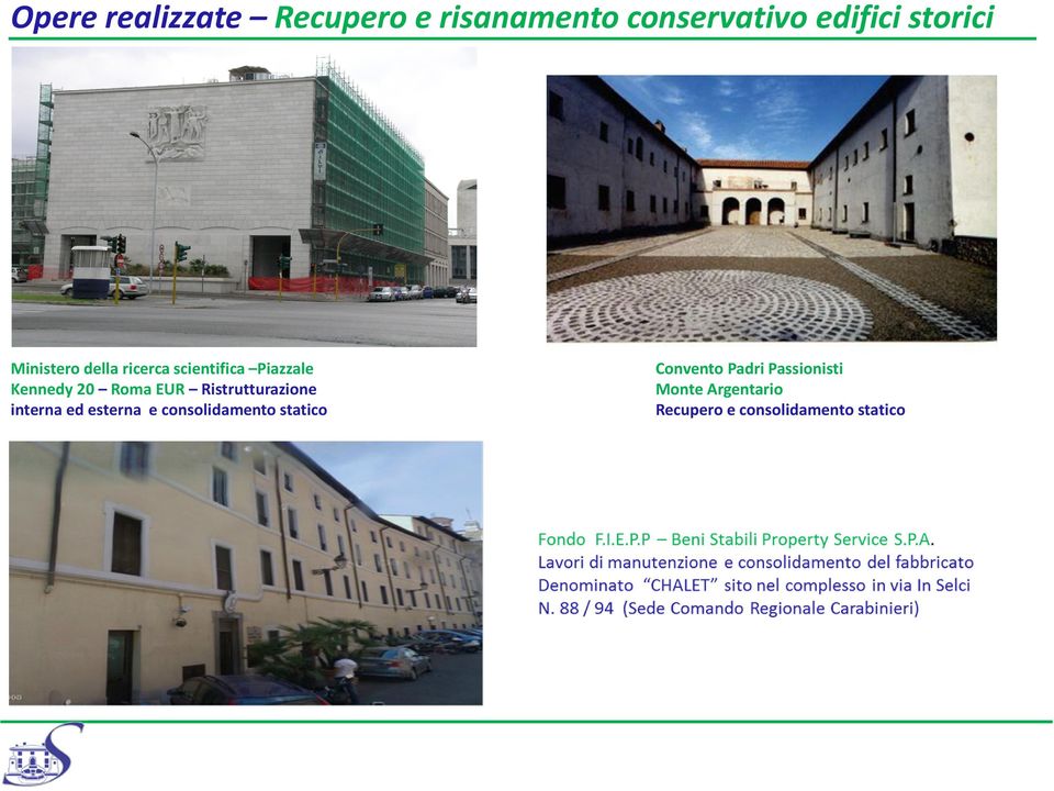 Roma EUR Ristrutturazione interna ed esterna e consolidamento