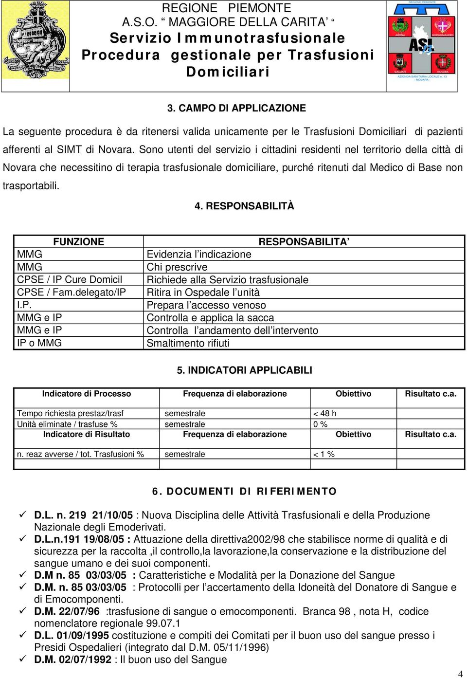 RESPONSABILITÀ FUNZIONE MMG MMG CPSE / IP Cure Domicil CPSE / Fam.delegato/IP I.P. MMG e IP MMG e IP IP o MMG RESPONSABILITA Evidenzia l indicazione Chi prescrive Richiede alla Servizio trasfusionale