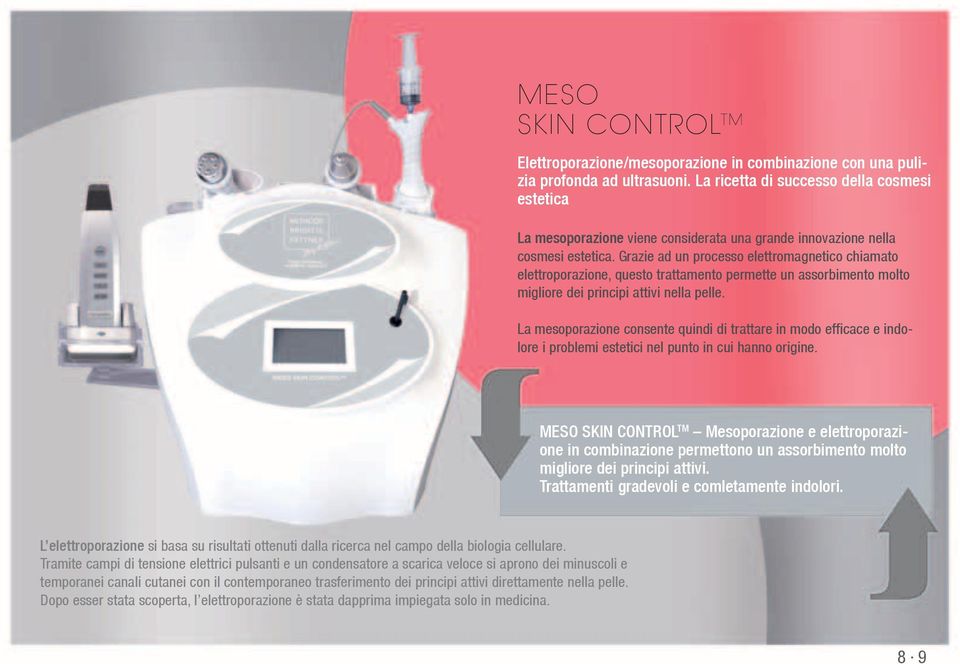 Grazie ad un processo elettromagnetico chiamato elettroporazione, questo trattamento permette un assorbimento molto migliore dei principi attivi nella pelle.