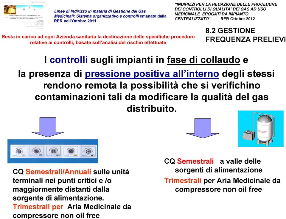 IMPIANTO CENTRALIZZATO RER Ottobre 2012 8.