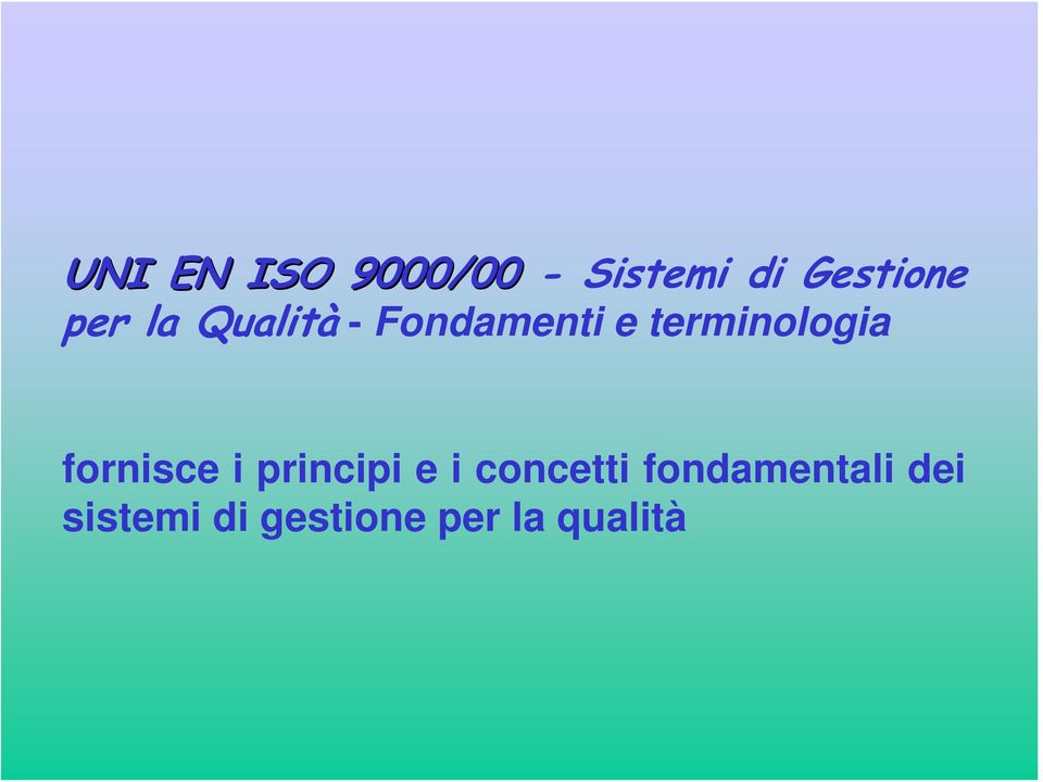 terminologia fornisce i principi e i