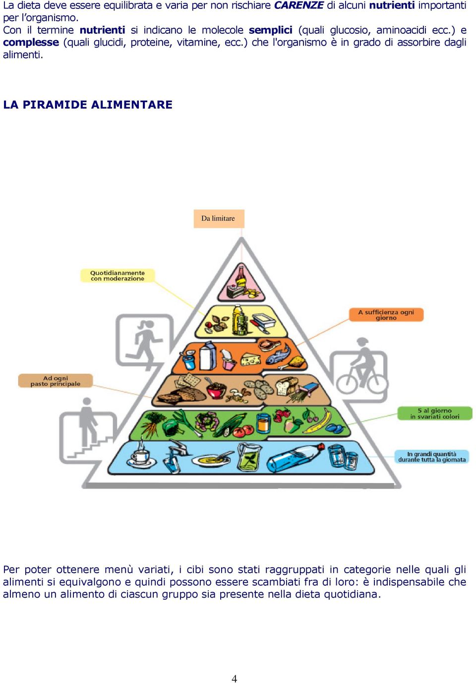 ) che l'organismo è in grado di assorbire dagli alimenti.