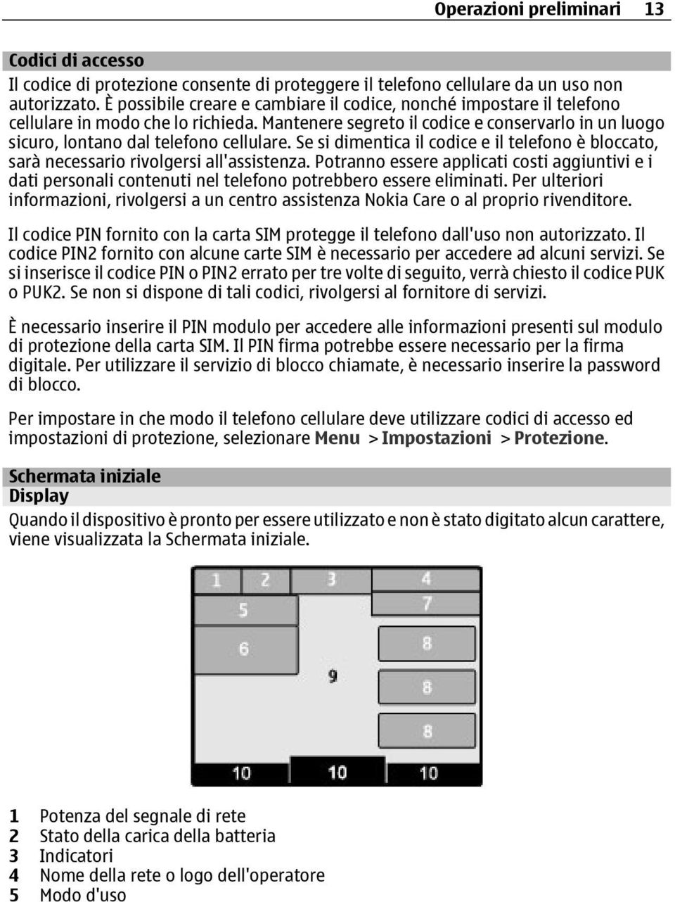 Se si dimentica il codice e il telefono è bloccato, sarà necessario rivolgersi all'assistenza.