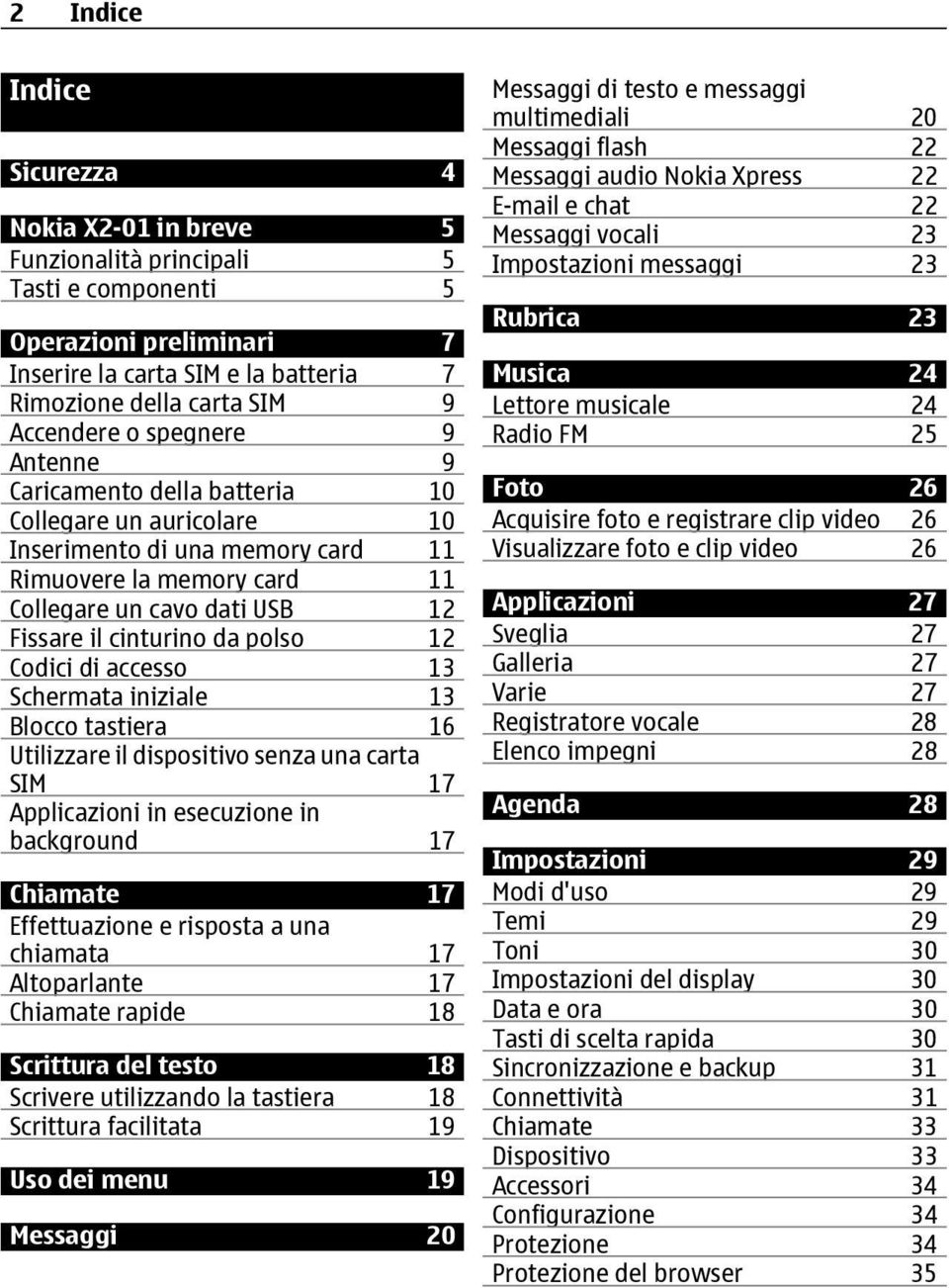 polso 12 Codici di accesso 13 Schermata iniziale 13 Blocco tastiera 16 Utilizzare il dispositivo senza una carta SIM 17 Applicazioni in esecuzione in background 17 Chiamate 17 Effettuazione e