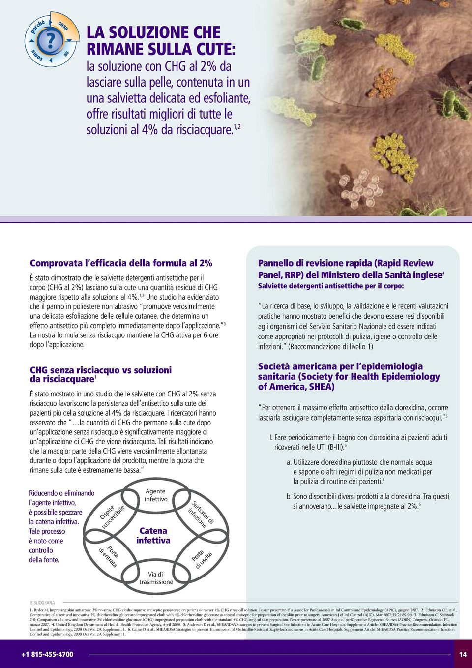 1,2 Comprovata l efficacia della formula al 2% È stato dimostrato che le salviette detergenti antittiche per il corpo (CHG al 2%) lasciano sulla cute una quantità residua di CHG maggiore rispetto