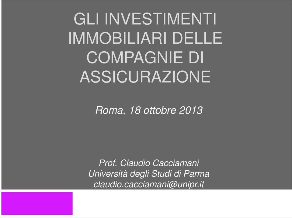 ottobre 2013 Prof.