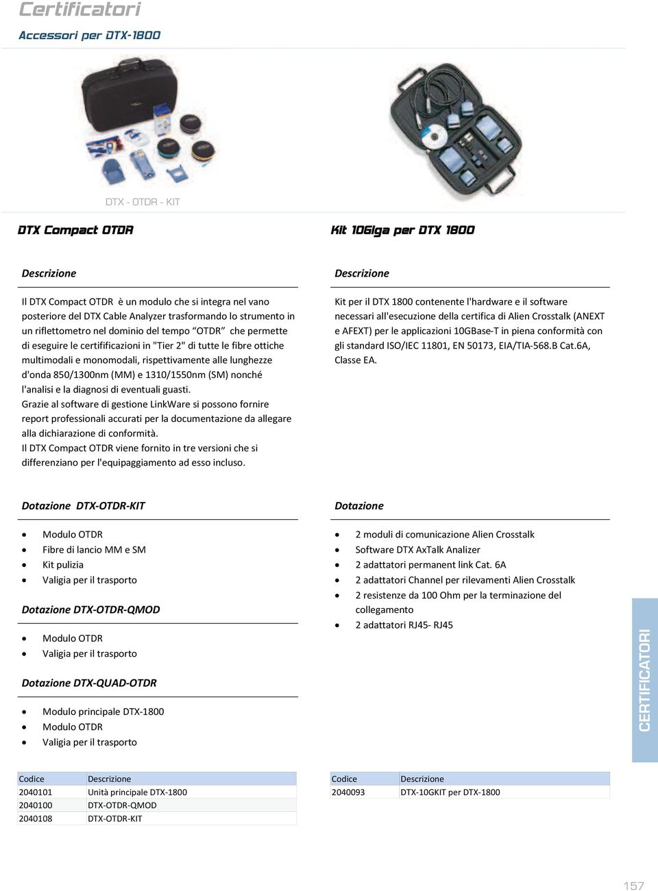 di eventuali guasti. Grazie al software di gestione LinkWare si possono fornire report professionali accurati per la documentazione da allegare alla dichiarazione di conformità.