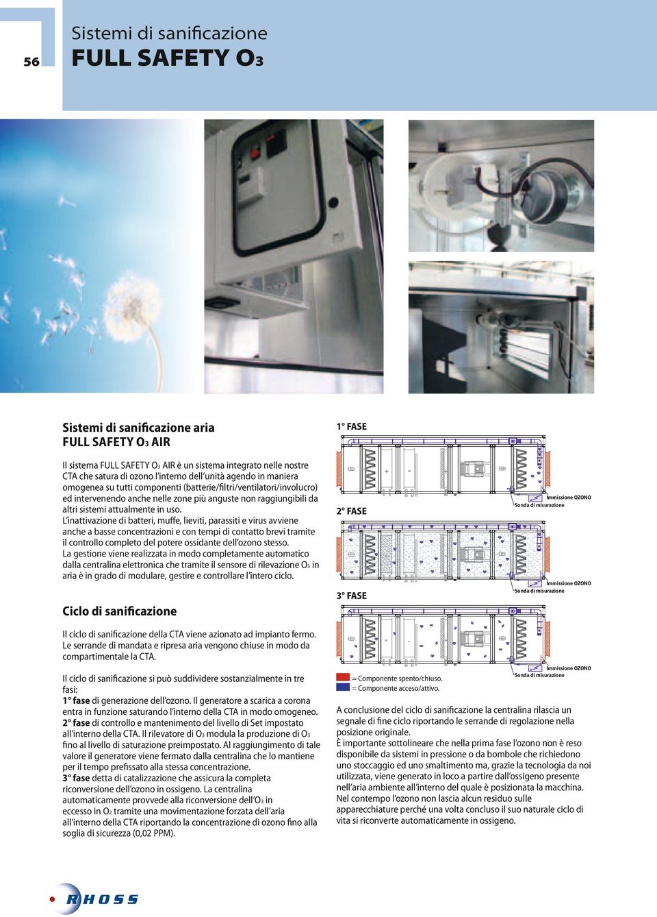 L inattivazione di batteri, muﬀe, lieviti, parassiti e virus avviene anche a basse concentrazioni e con tempi di contatto brevi tramite il controllo completo del potere ossidante dell ozono stesso.